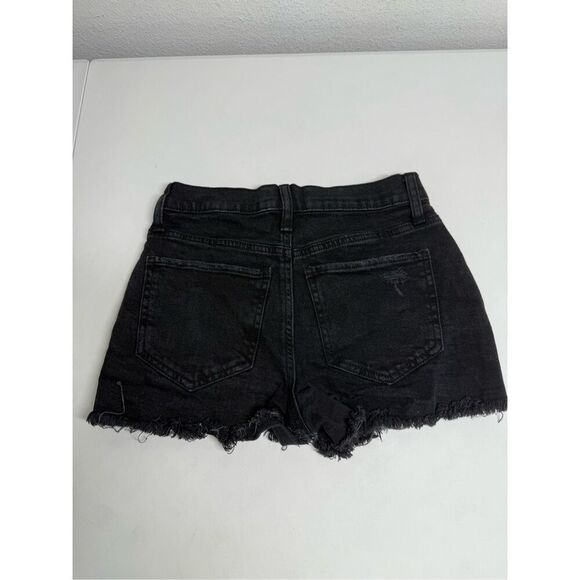 SO Jean Shorts Womens 11/25 Black Cut-off Distressed Raw Hem - Picture 6 of 7